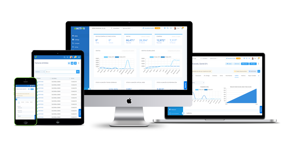 eactivo gestion empresarial multiplataforma pc, tablet, ipad, movil